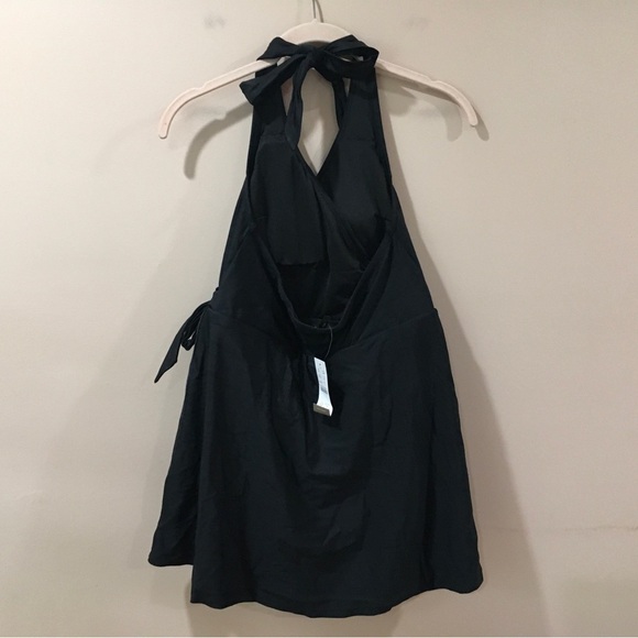 NWT J.Crew Women's Halter Wrap Swim Dress Swimwear Black Size 6 #BC122 - Picture 6 of 10